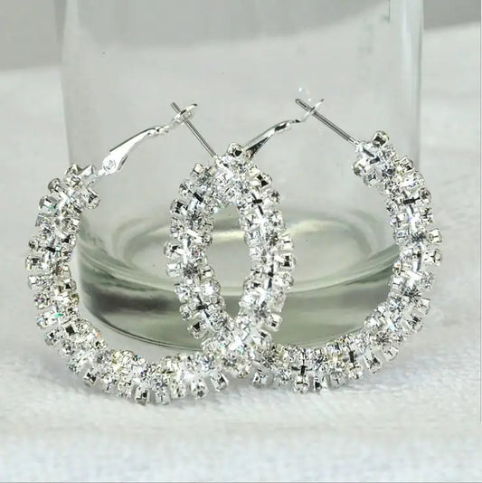 Crystal Hoop Earrings