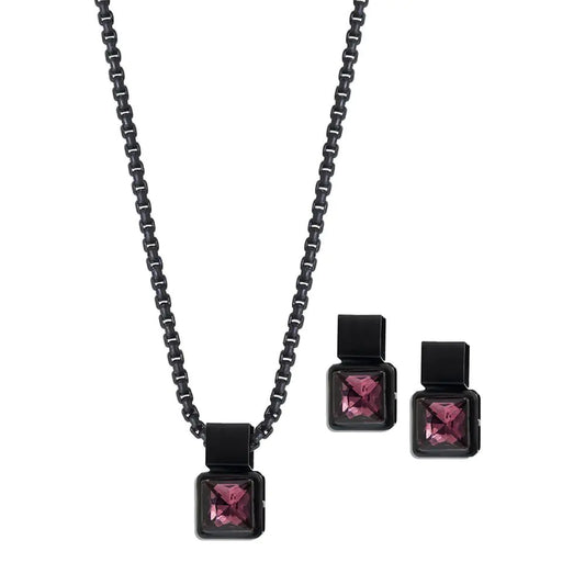 Coal Necklace-Plum